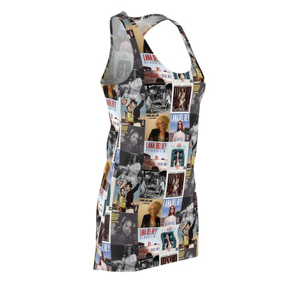 Lana Del Rey Album Cover Collage Women's Cut & Sew Racerback Dress