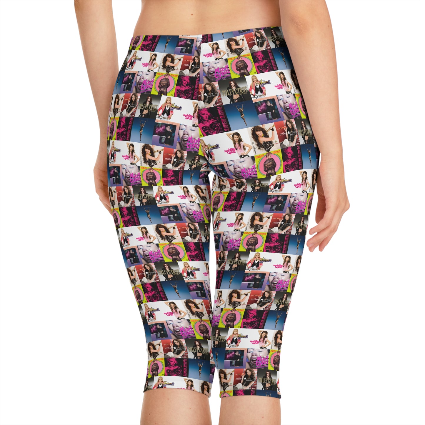 Miley Cyrus Album Cover Collage Women's Capri Leggings