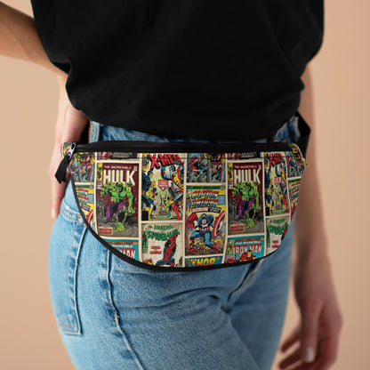 Marvel Comic Book Cover Collage Fanny Pack
