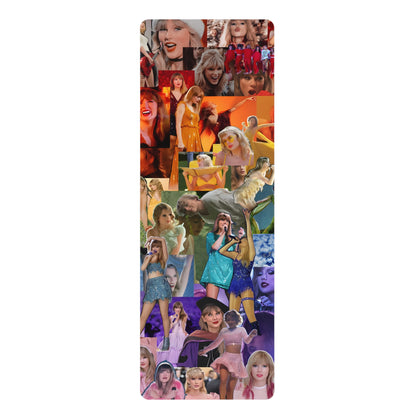 Taylor Swift Rainbow Photo Collage Rubber Yoga Mat