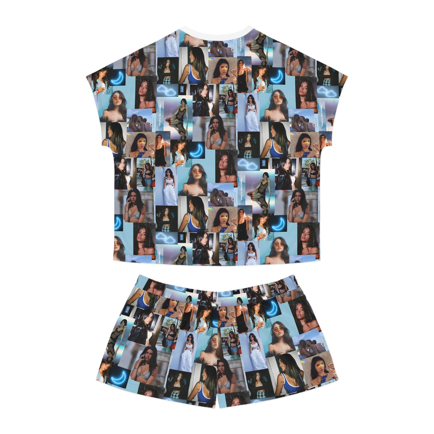 Madison Beer Mind In The Clouds Collage Women's Short Pajama Set