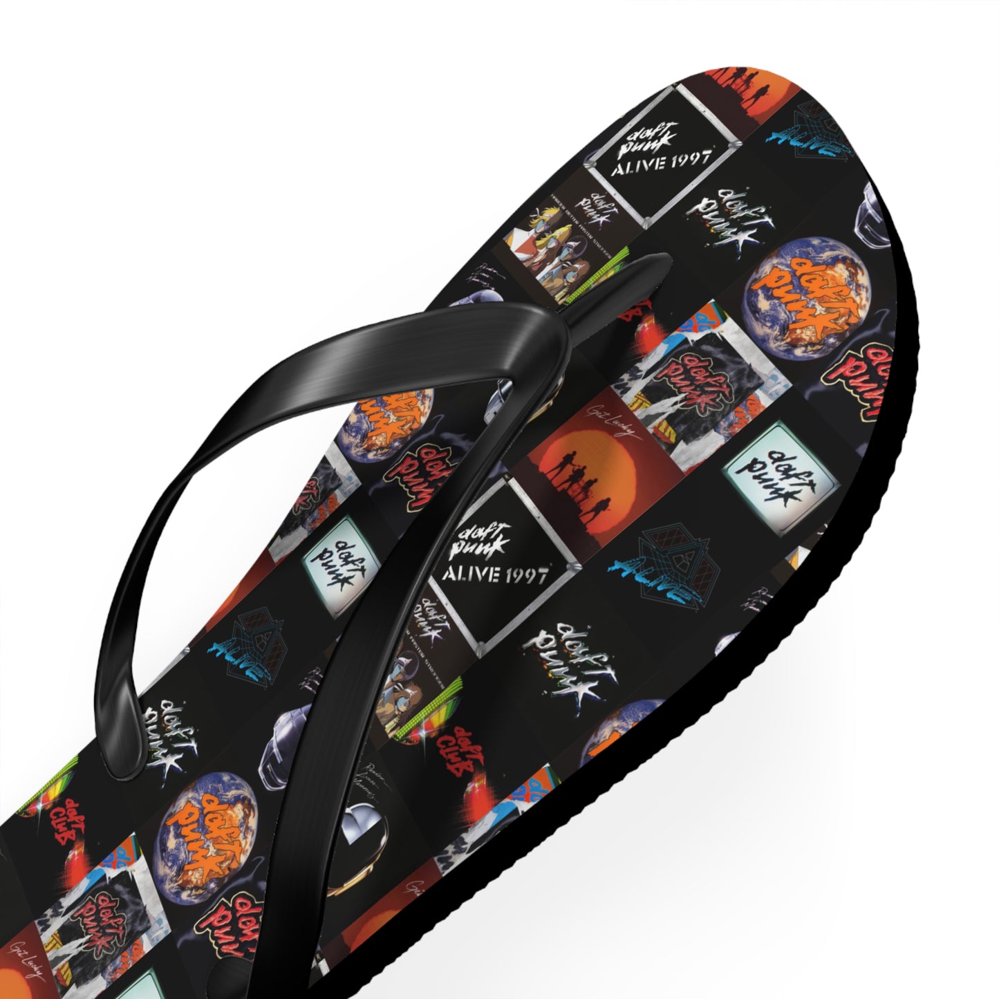 Daft Punk Album Cover Art Collage Flip Flops