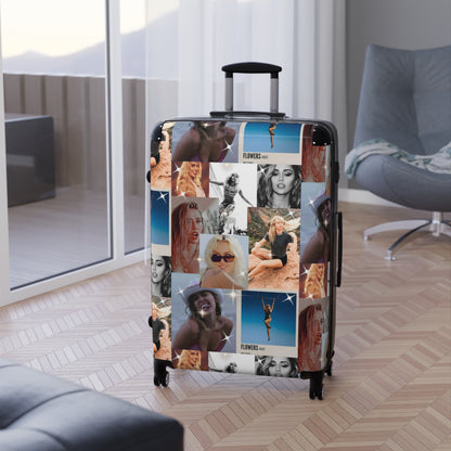 Miley Cyrus Flowers Photo Collage Suitcase