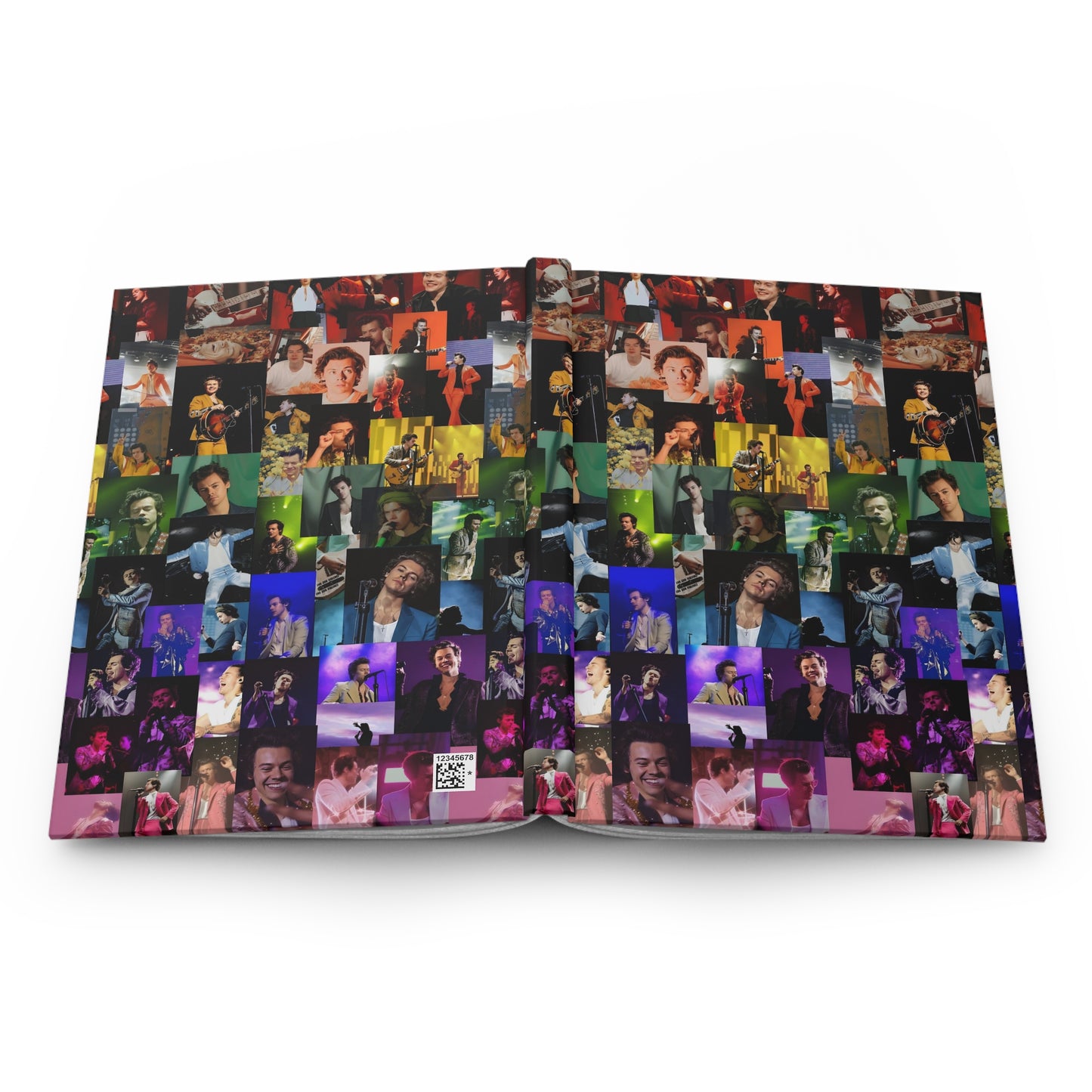 Harry Styles Rainbow Photo Collage Hardcover Journal