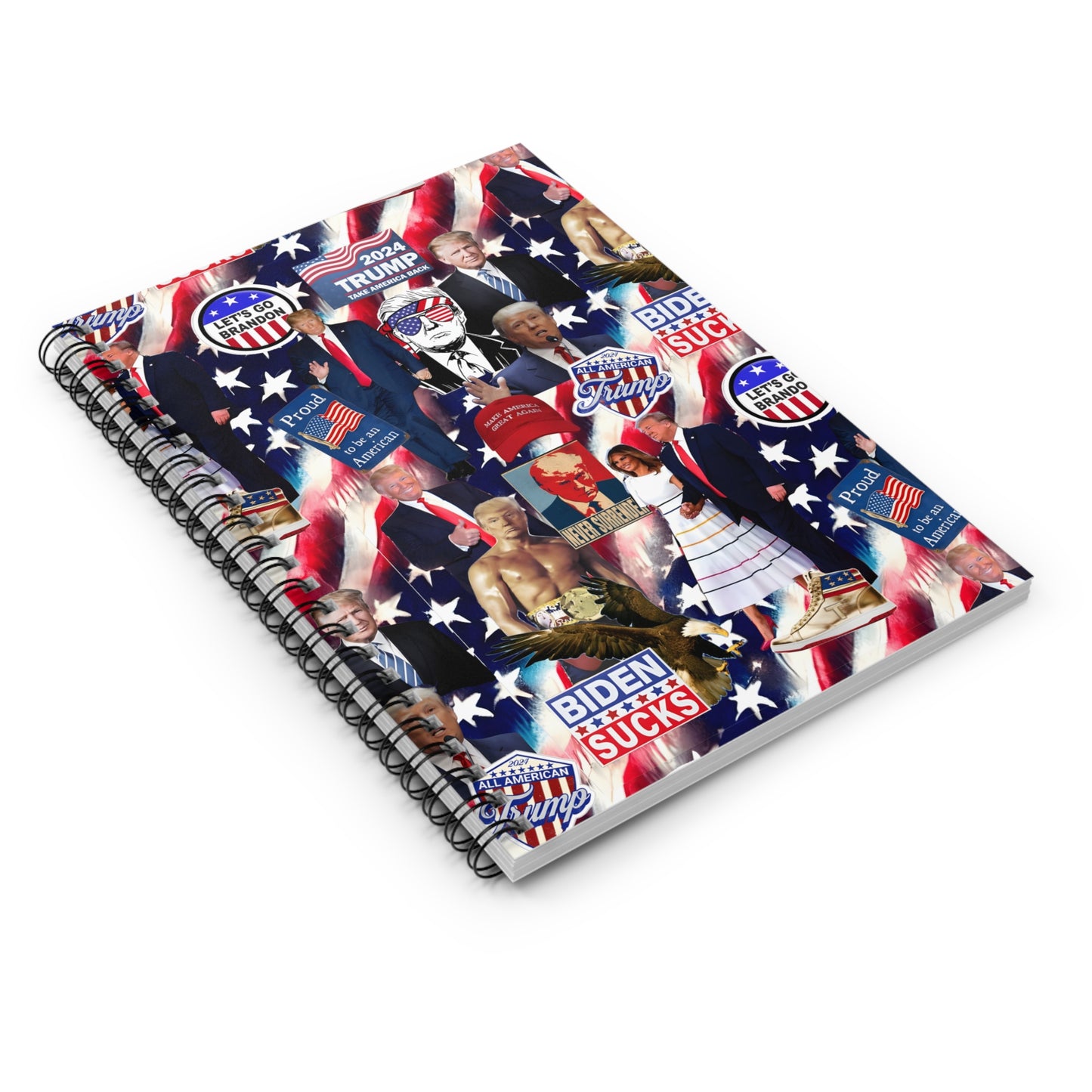 Donald Trump 2024 MAGA Montage Spiral Notebook - Ruled Line