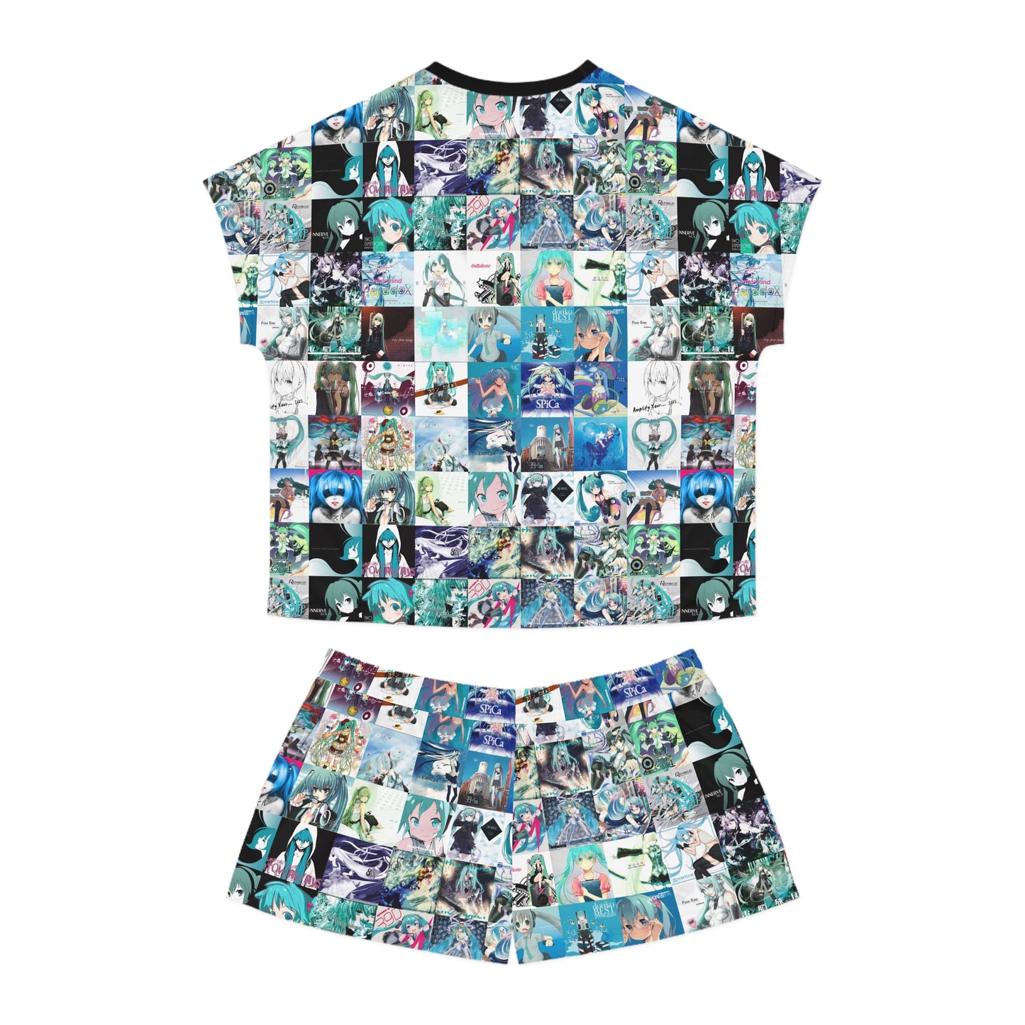 Hatsune Miku Album Cover Collage Women's Short Pajama Set