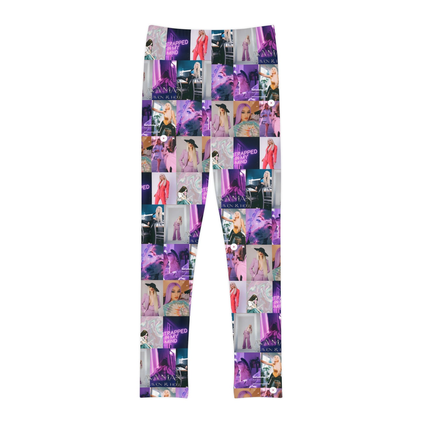 Ava Max Belladonna Photo Collage Youth Full-Length Leggings