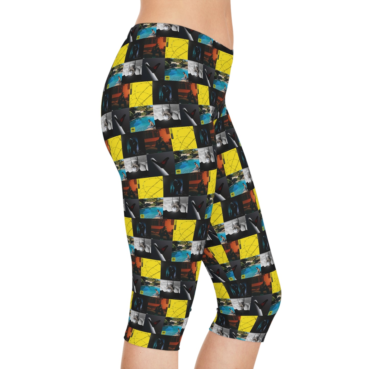 Post Malone Album Art Collage Women's Capri Leggings