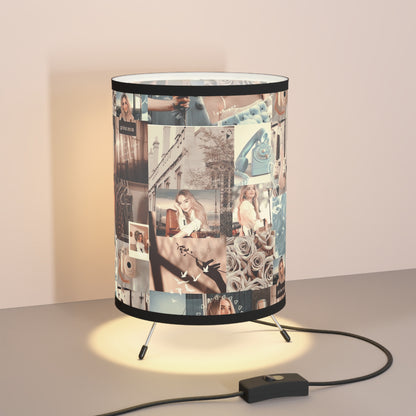 Sabrina Carpenter Peachy Princess Collage Tripod Lamp with High-Res Printed Shade