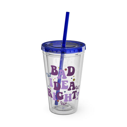 Olivia Rodrigo Bad Idea Right? Sunsplash Tumbler with Straw