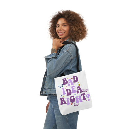 Olivia Rodrigo Bad Idea Right? Polyester Canvas Tote Bag