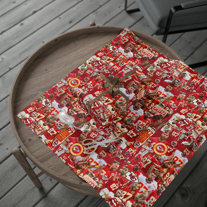 Travis Kelce Chiefs Red Collage Gift Wrapping Paper