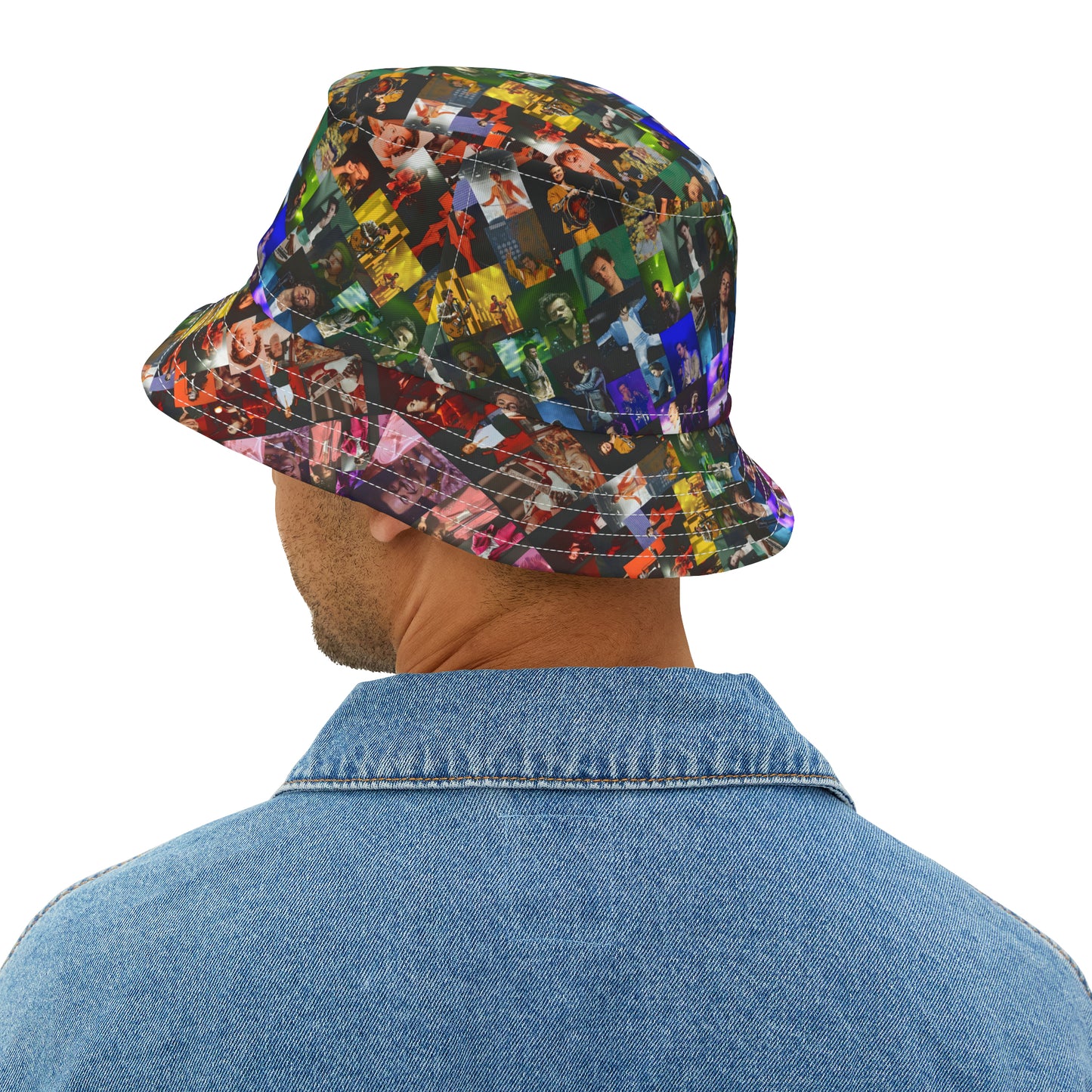 Harry Styles Rainbow Collage Bucket Hat