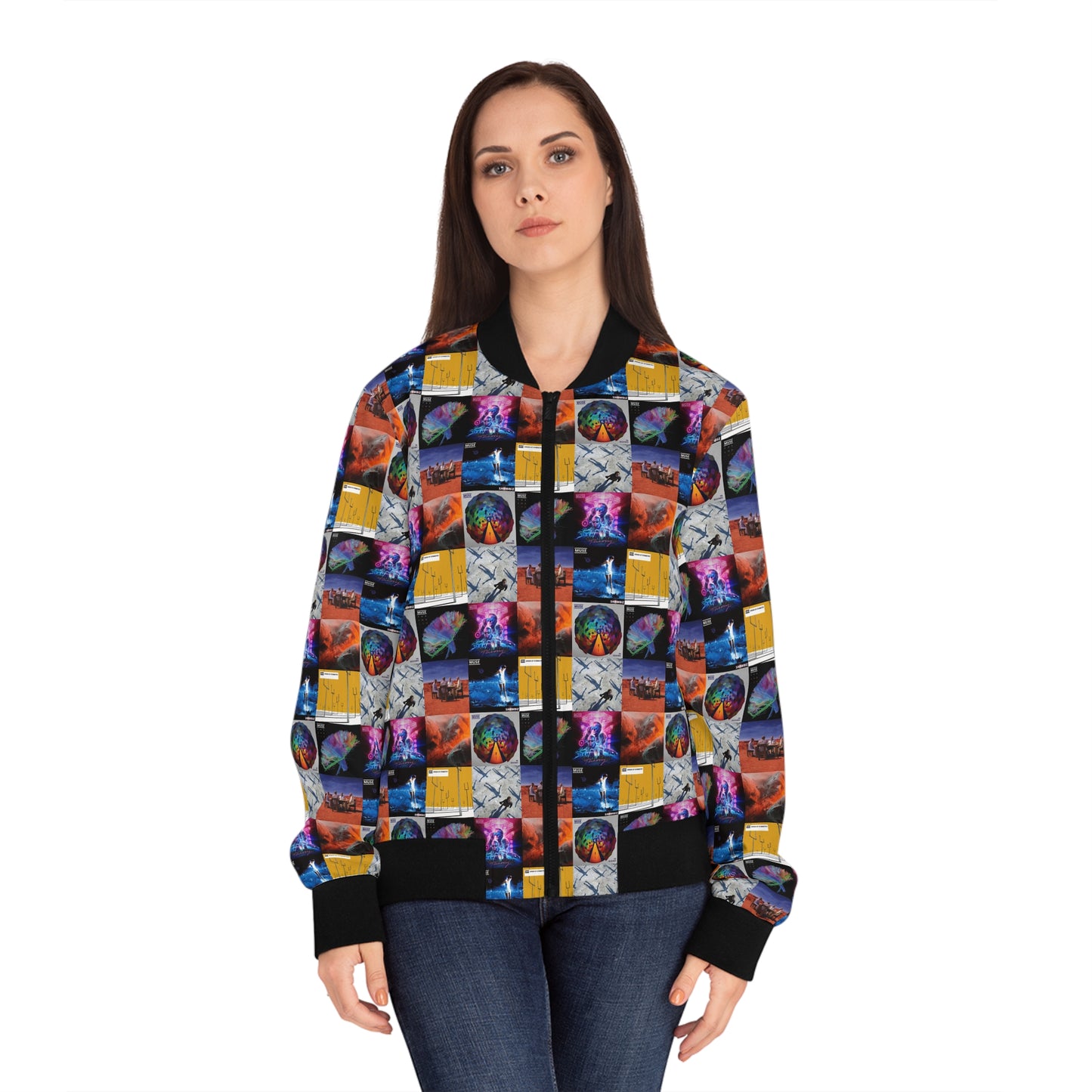 Muse Album Cover Collage Women's Bomber Jacket