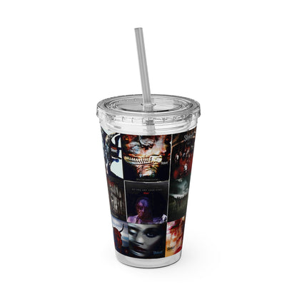 Slipknot Album Art Collage Sunsplash Tumbler with Straw