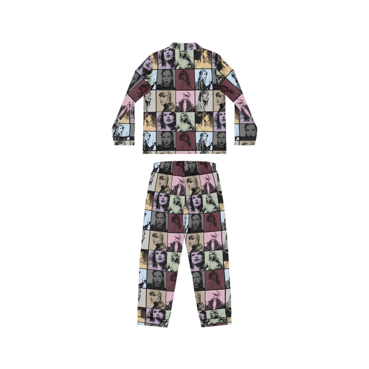 Taylor Swift Eras Collage Women's Satin Pajama Set