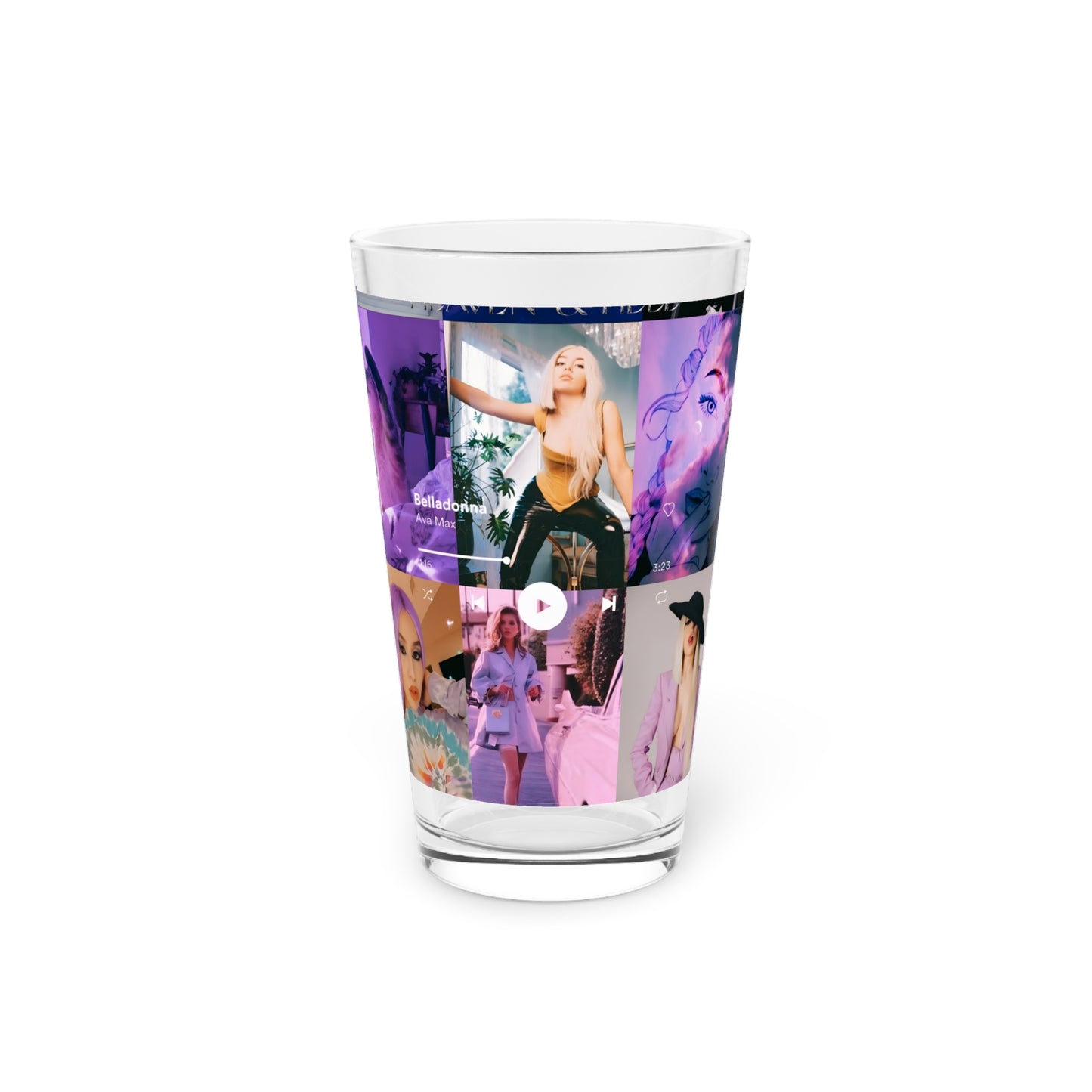 Ava Max Belladonna Photo Collage Pint Glass