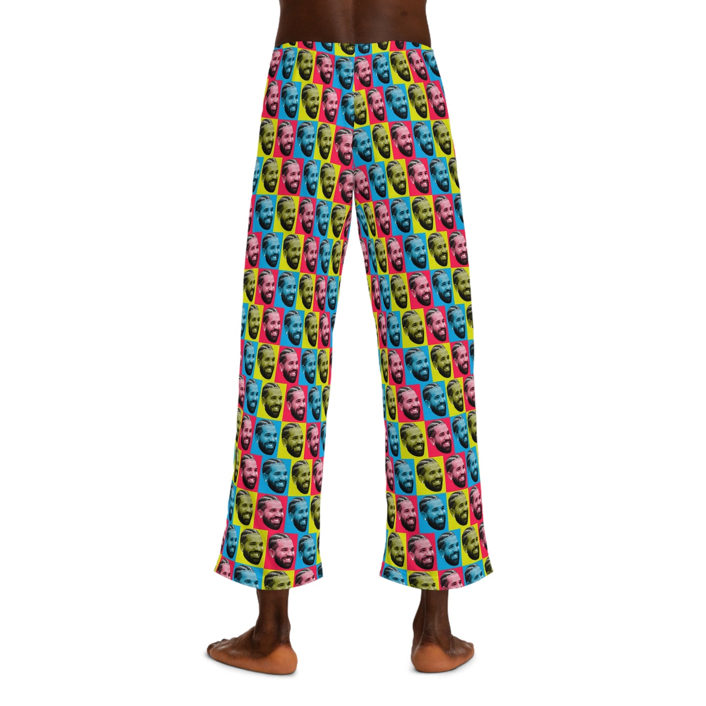 Drake Colored Checker Faces Men's Pajama Pants