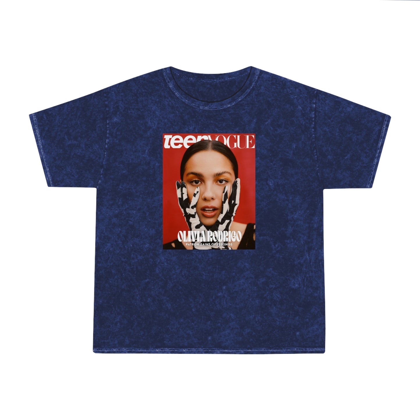 Olivia Rodrigo Teen Vogue Magazine Cover Unisex Mineral Wash Vintage Tee Shirt