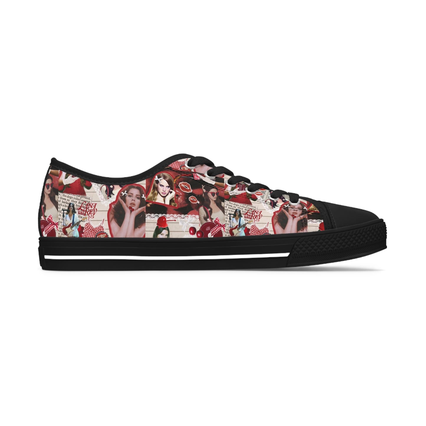 Lana Del Rey Cherry Coke Collage Women's Low Top Sneakers