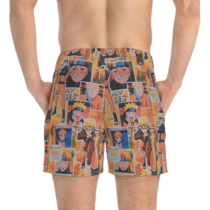 Naruto Uzumaki Sunflower Blaze Collage Swim Trunks