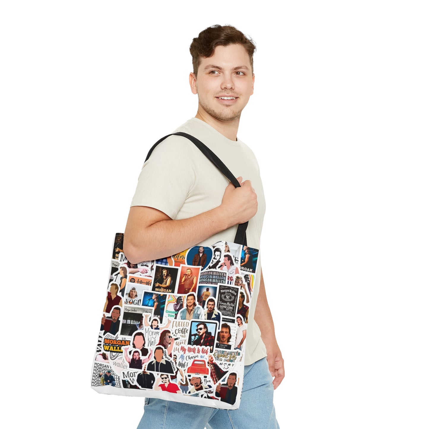 Morgan Wallen Sticker Collage Tote Bag