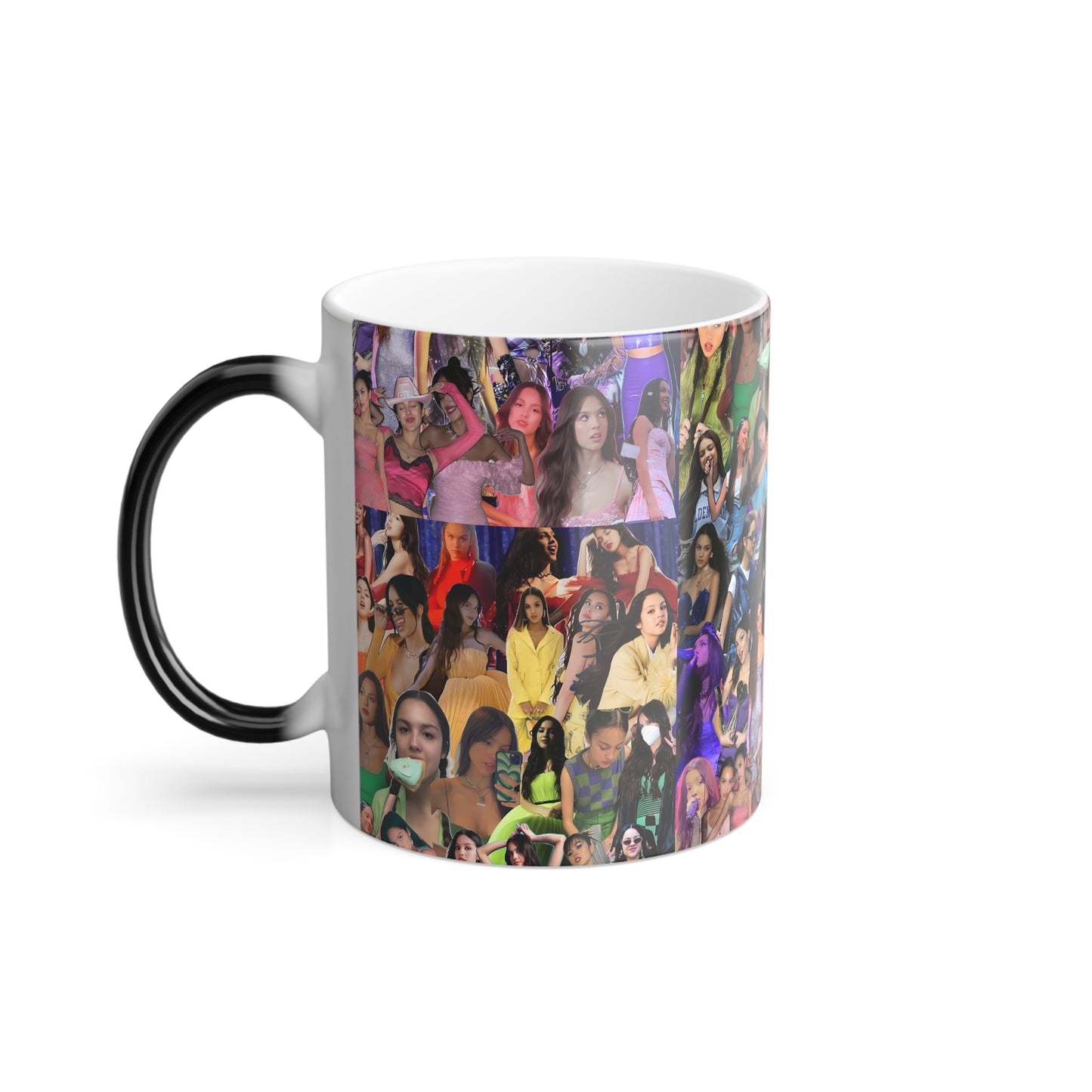 Olivia Rodrigo Rainbow Collage Color Morphing Mug