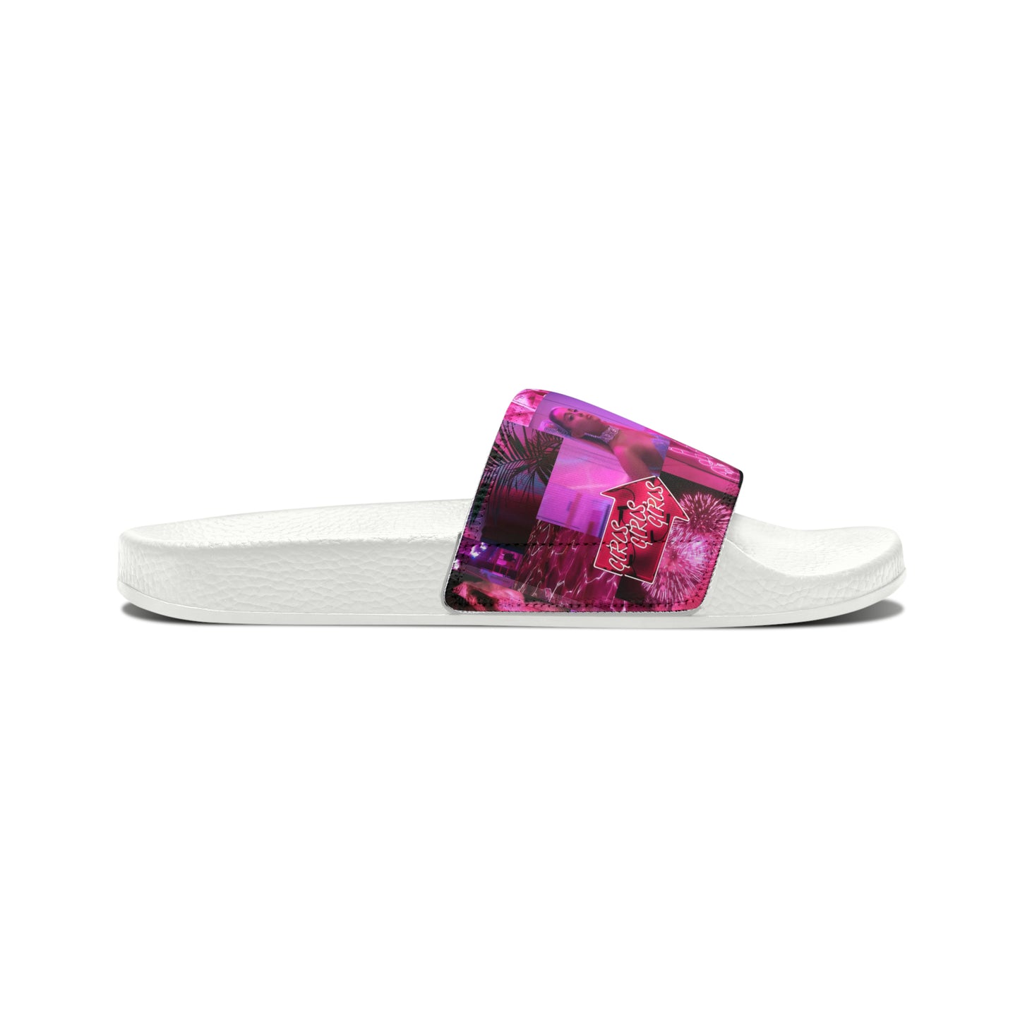 Ariana Grande 7 Rings Collage Youth Slide Sandals