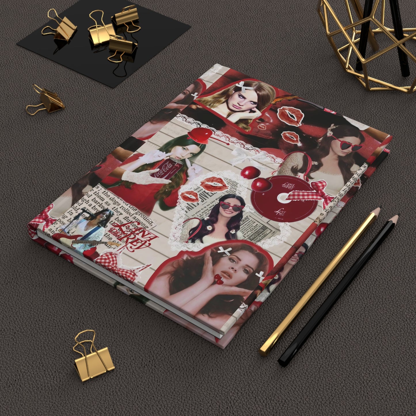 Lana Del Rey Cherry Coke Collage Hardcover Journal