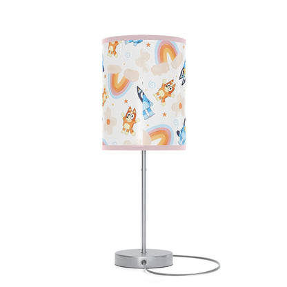 Bluey Rainbows & Flowers Pattern Lamp on a Stand