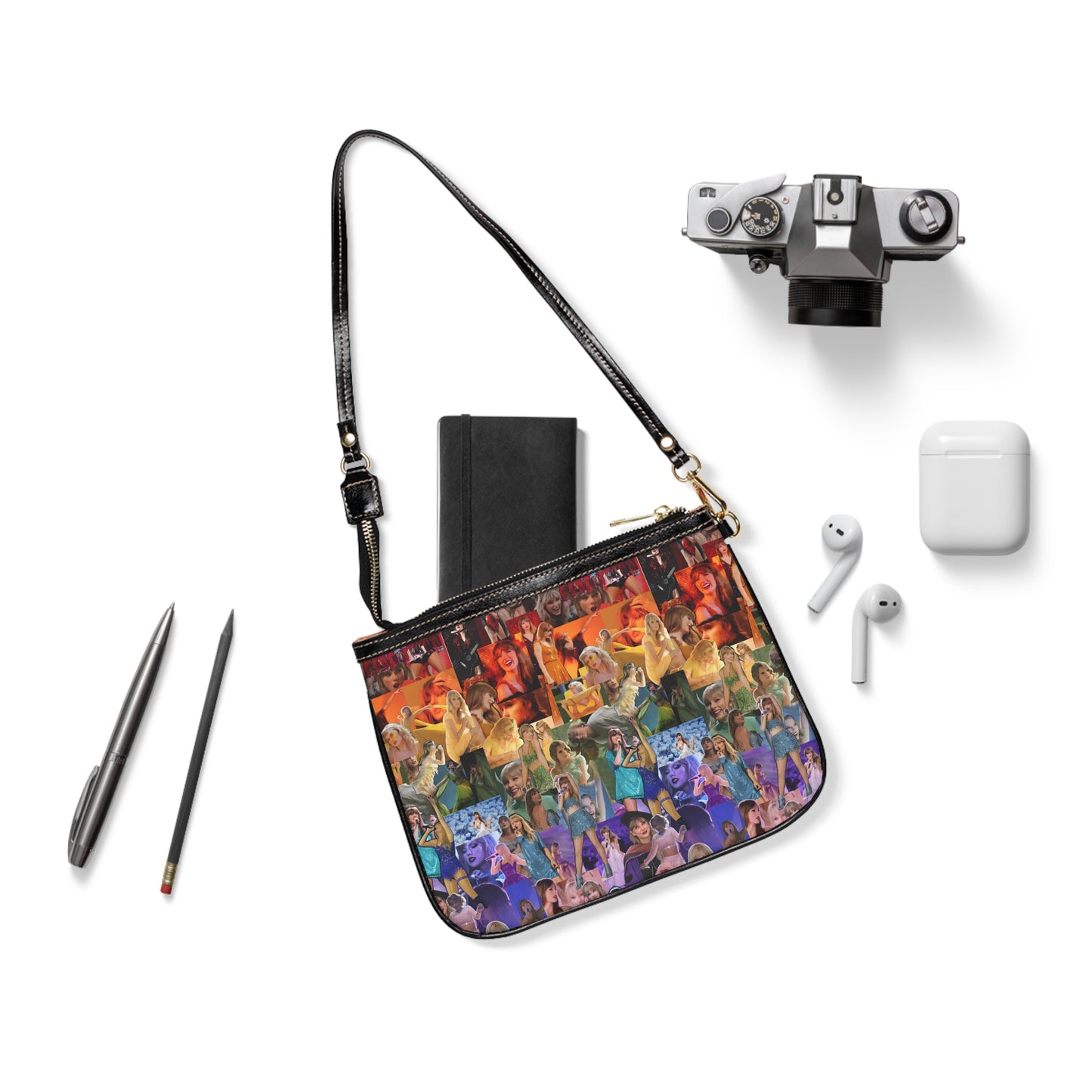 Taylor Swift Rainbow Photo Collage Small Shoulder Bag
