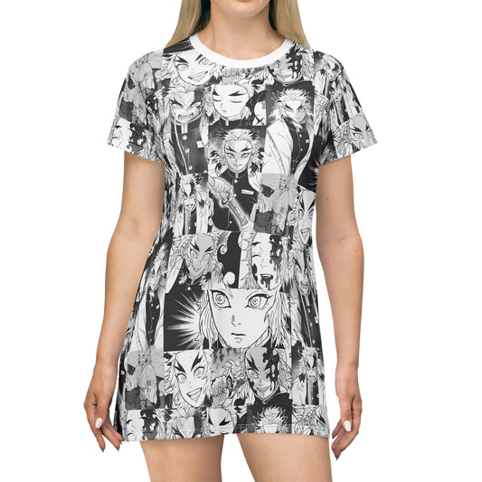 Demon Slayer Kyojuro Rengoku Collage T-Shirt Dress