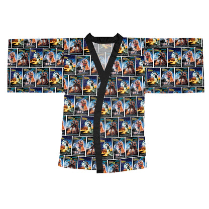 Back To The Future Movie Posters Collage Long Sleeve Kimono Robe