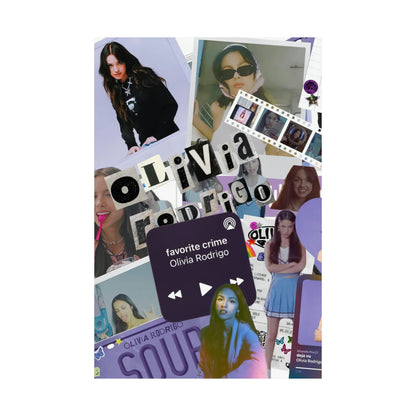 Olivia Rodrigo Deja Vu Collage Matte Poster