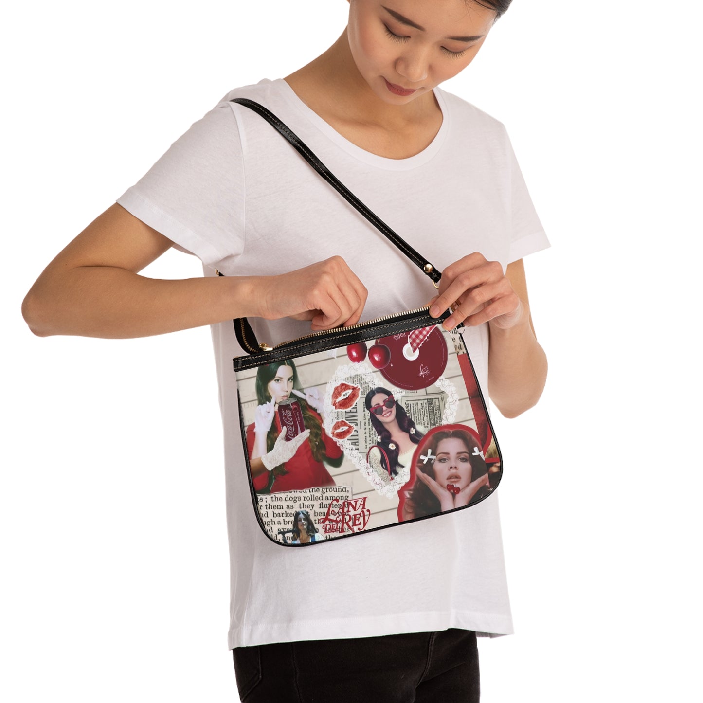 Lana Del Rey Cherry Coke Collage Small Shoulder Bag