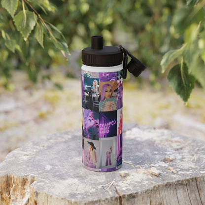 Ava Max Belladonna Photo Collage Stainless Steel Water Bottle with Sports Lid