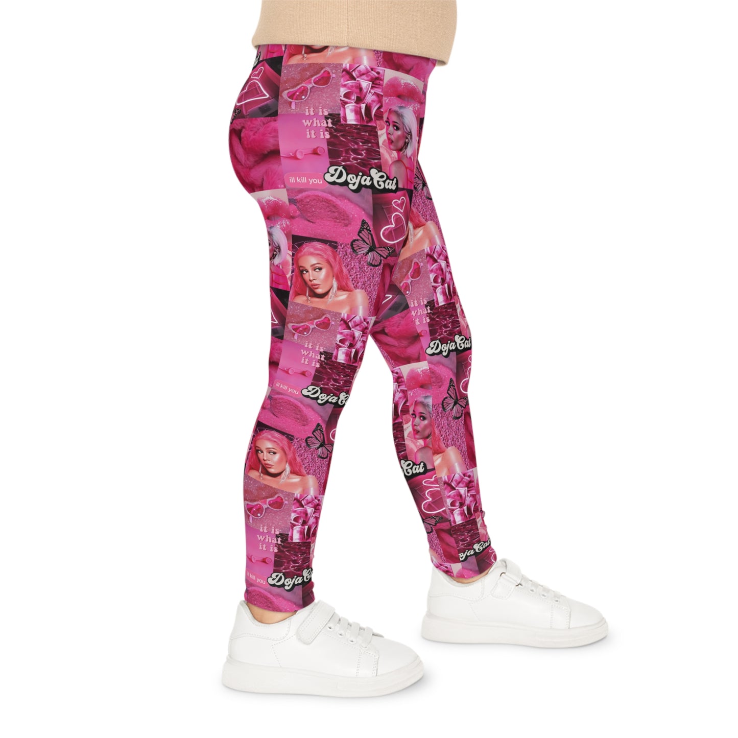 Doja Cat Pink Vibes Collage Kids Leggings