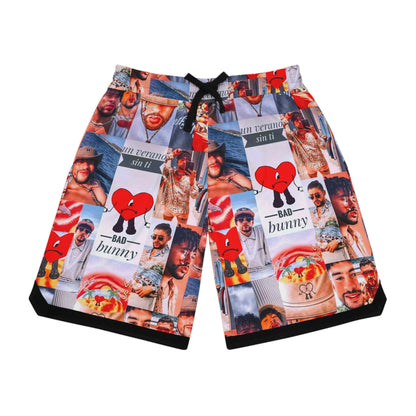 Bad Bunny Un Verano Sin Ti Photo Collage Basketball Rib Shorts