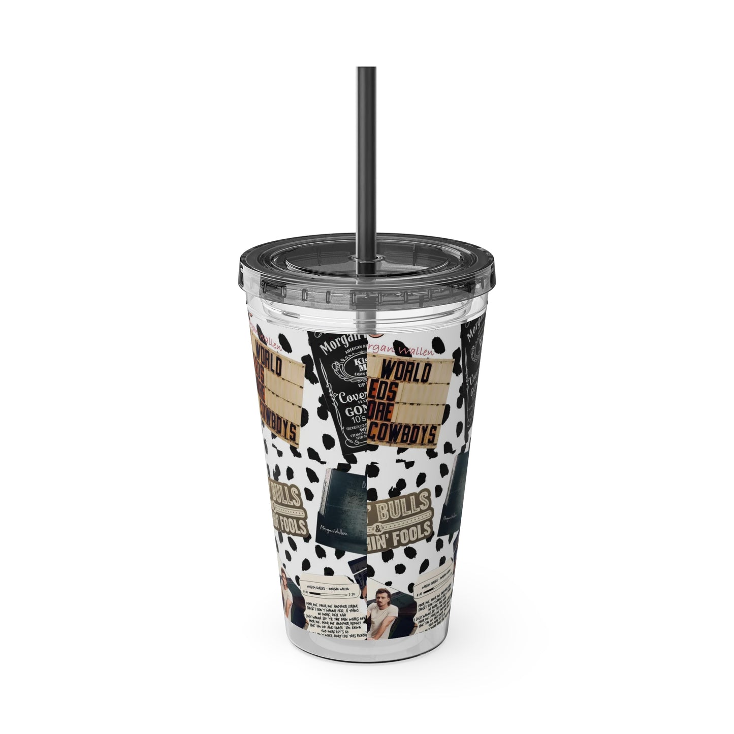 Morgan Wallen Yeehaw Collage Sunsplash Tumbler with Straw