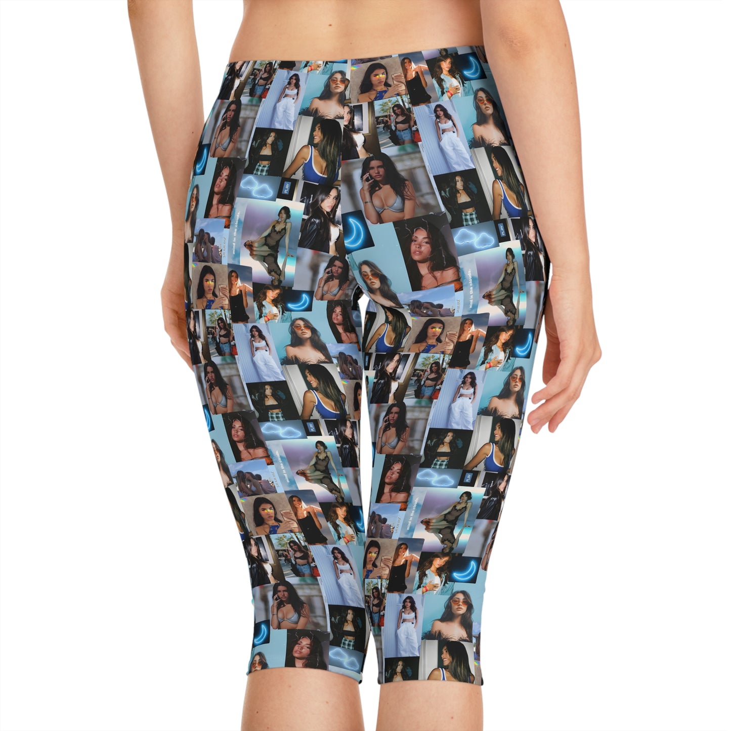 Madison Beer Mind In The Clouds Collage Women's Capri Leggings