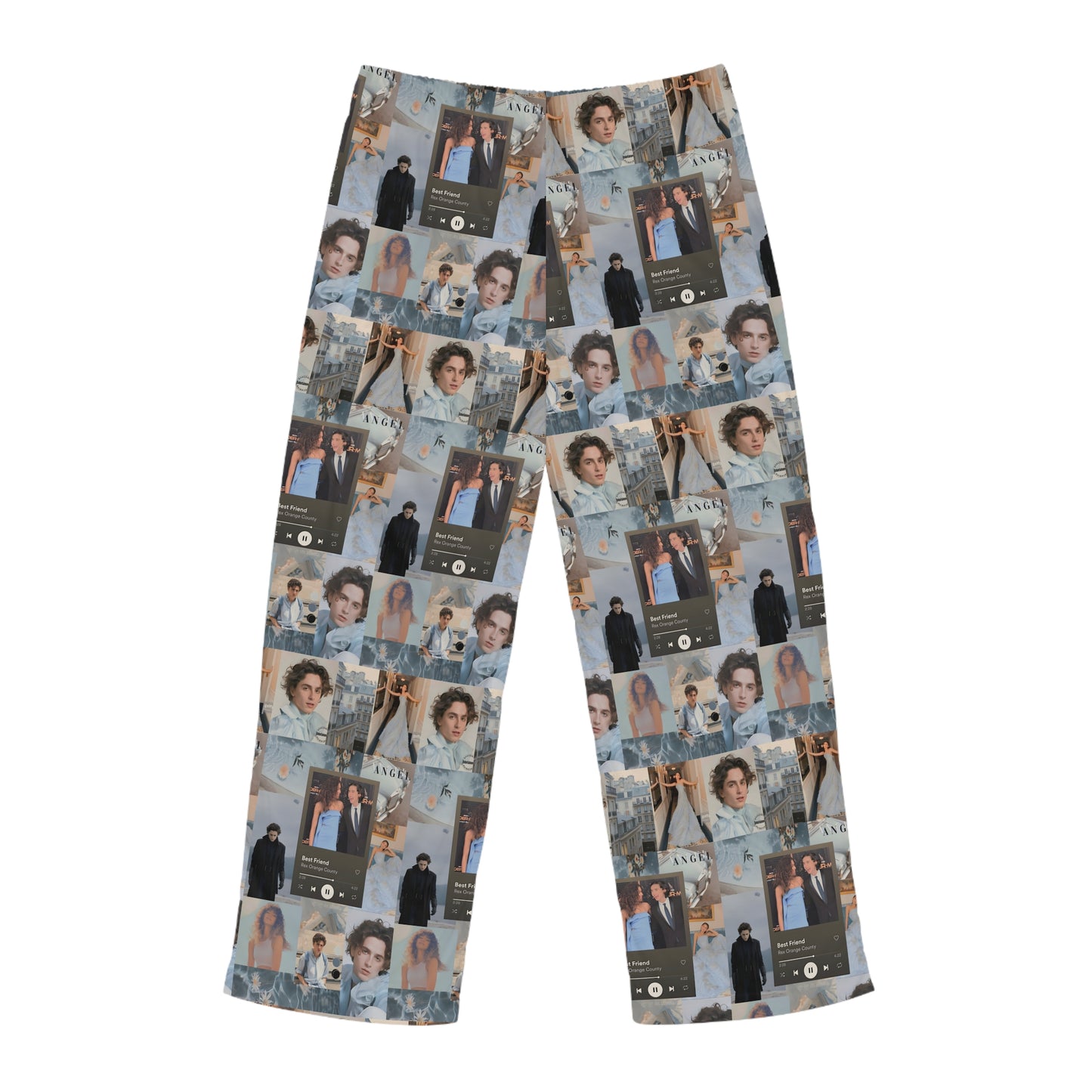 Timothee Chalamet And Zendaya Best Friend Collage Men's Pajama Pants