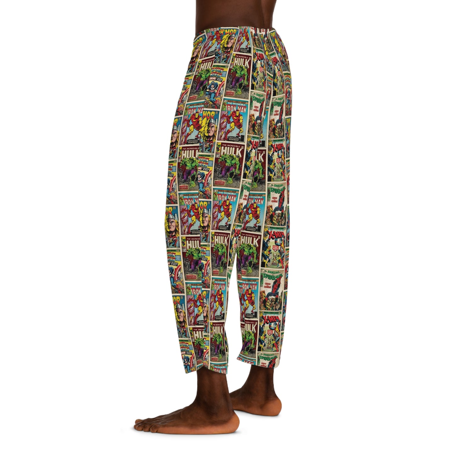 Marvel Comic Book Cover Collage Men's Pajama Pants