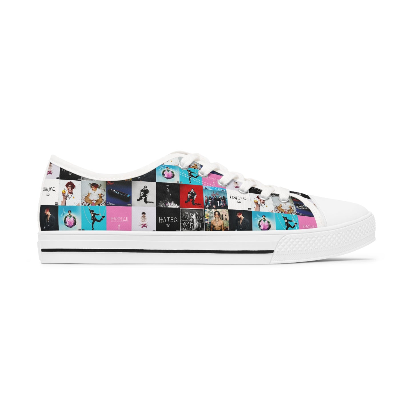 YUNGBLUD Album Cover Art Collage Women's Low Top Sneakers