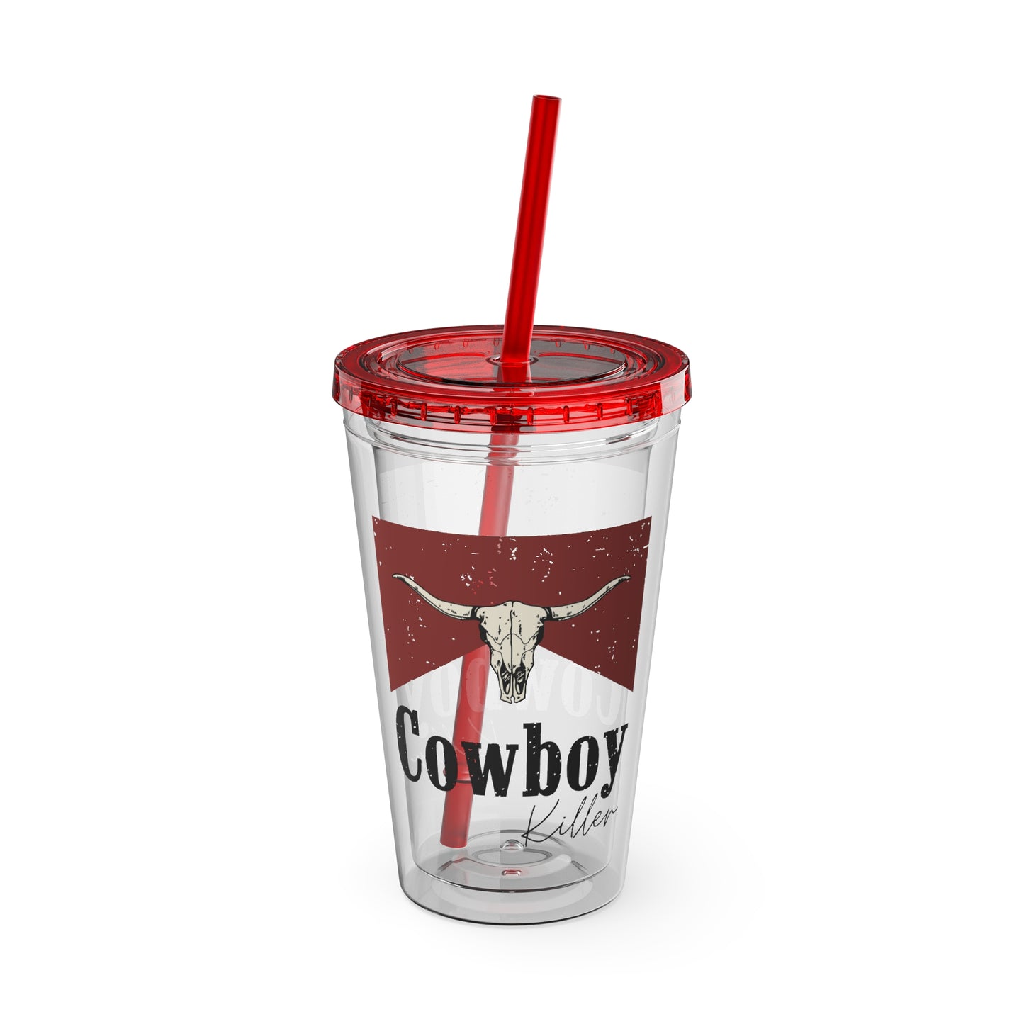 Morgan Wallen Cowboy Killer Sunsplash Tumbler with Straw