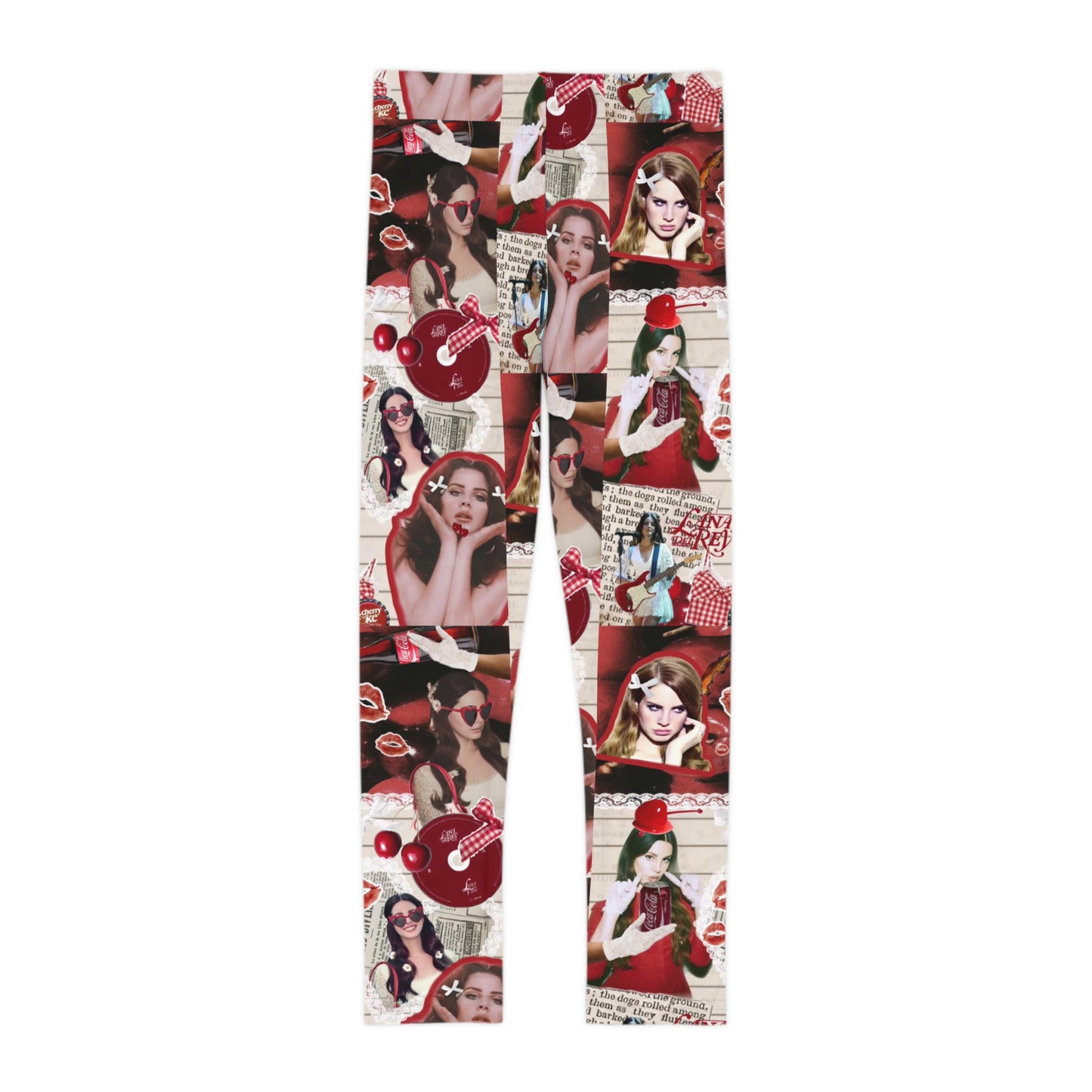 Lana Del Rey Cherry Coke Collage Kids Leggings