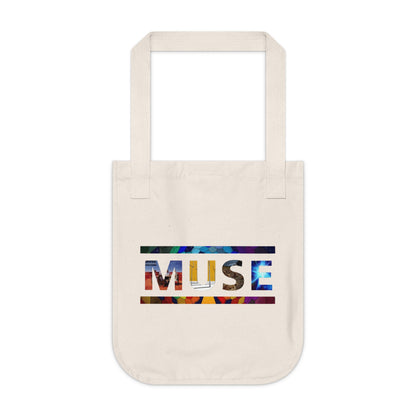 Muse Album Art Letters Organic Canvas Tote Bag