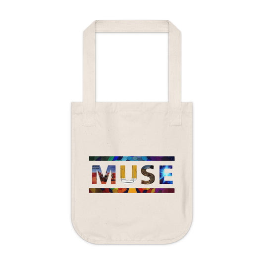 Muse Album Art Letters Organic Canvas Tote Bag