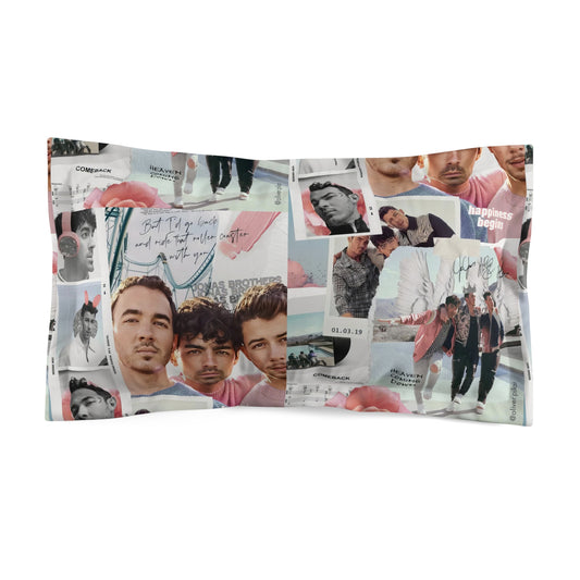 Jonas Brother Happiness Begins Collage Microfiber Pillow Sham