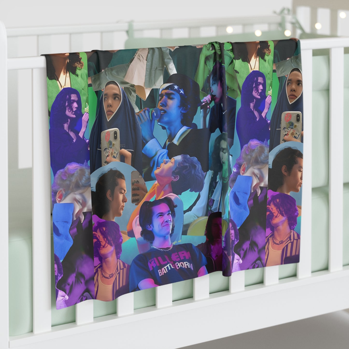 Conan Grey Rainbow Photo Collage Baby Swaddle Blanket