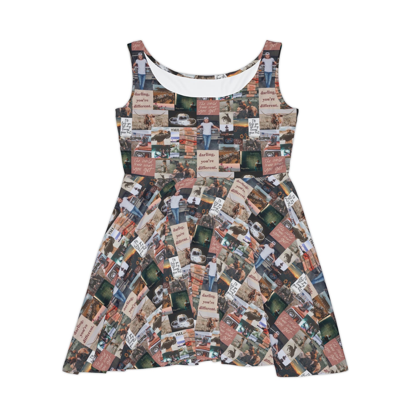 Morgan Wallen Darling You're Different Collage Women's Skater Dress